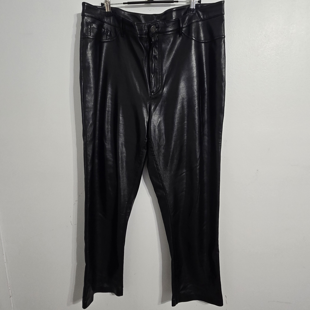 #27. Joie Women’s Pants Size 14 Black Faux Leather
